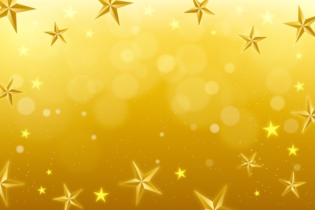 Fondo de estrellas amarillo en gradiente