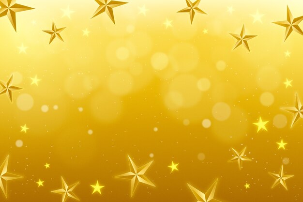 Fondo de estrellas amarillo en gradiente