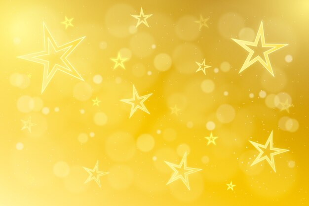 Fondo de estrellas amarillo en gradiente