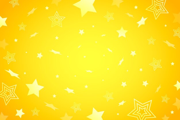 Fondo de estrellas amarillo en gradiente