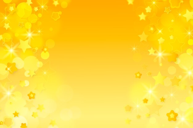 Fondo de estrellas amarillo en gradiente