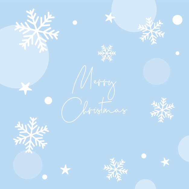 Fondo de estrellas y copos de nieve de Navidad