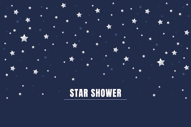 Vector gratuito fondo de estrellas plateadas de diseño plano