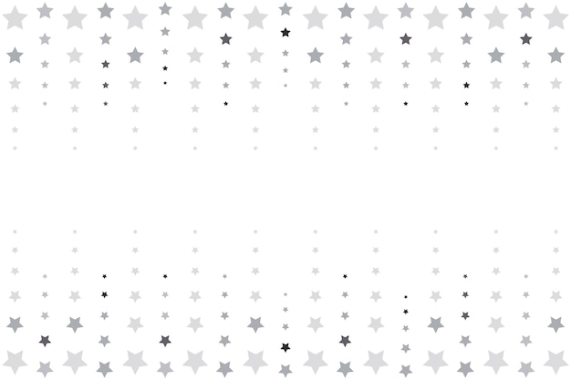 Fondo de estrellas plateadas de diseño plano
