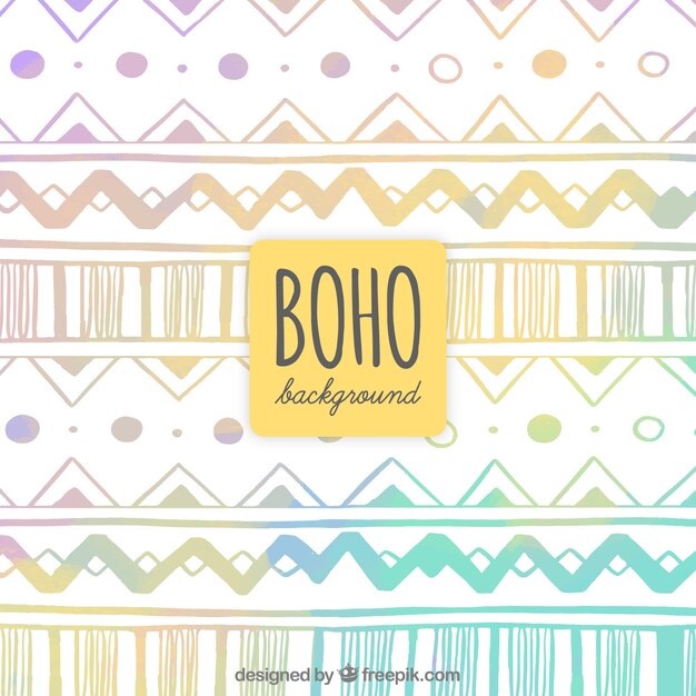 Fondo étnico en acuarela con estilo abstracto