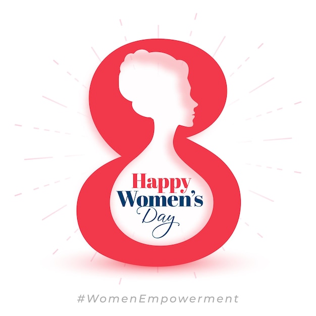 fondo del evento del día feliz de la mujer en estilo papercut