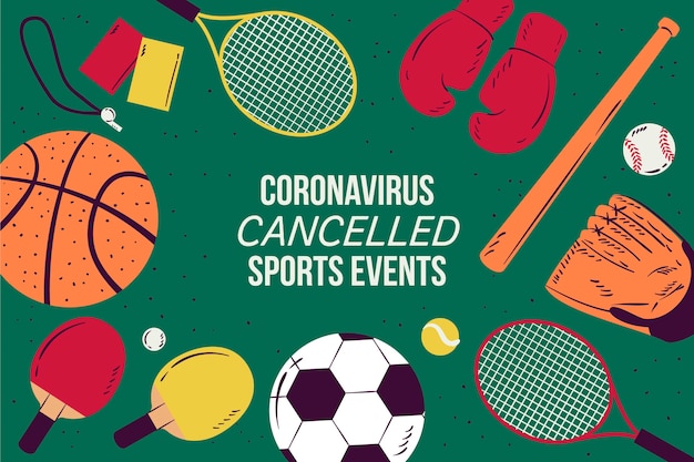 Fondo de eventos deportivos cancelados