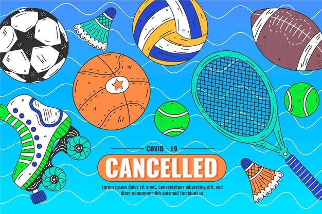 Fondo de eventos deportivos cancelados