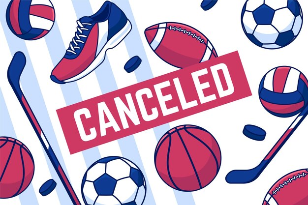 Fondo de eventos deportivos cancelados