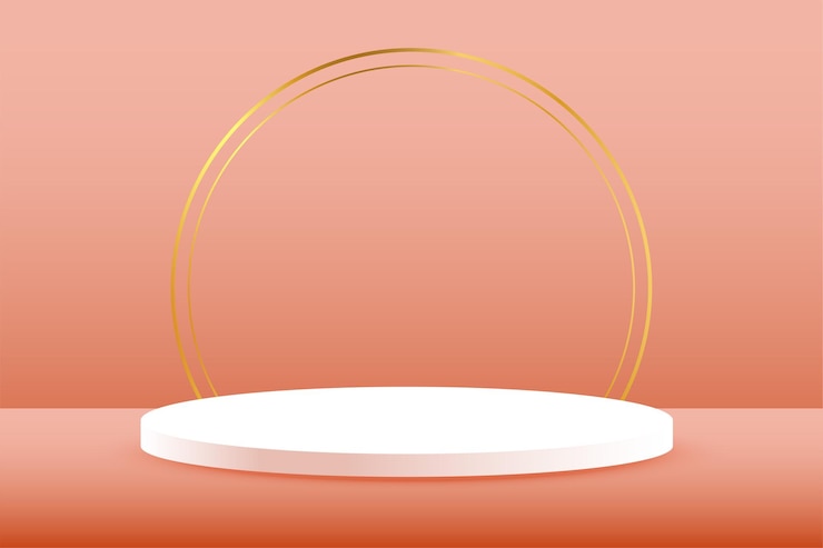Vector gratuito fondo de exhibición de producto con plataforma de podio.