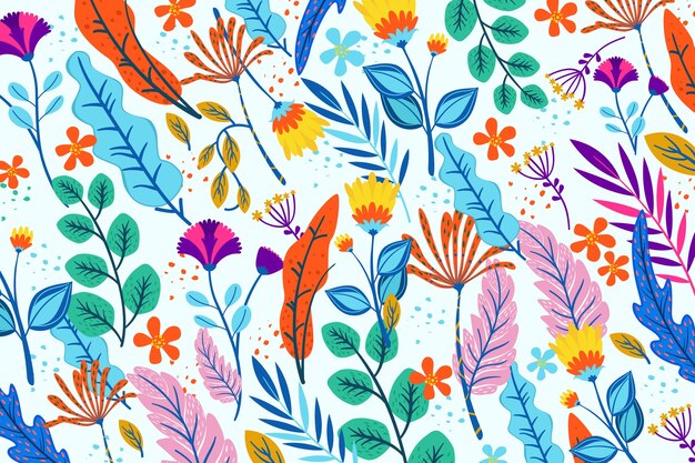 Fondo exótico de árboles abstractos coloridos