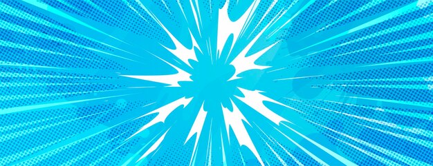 Fondo de explosión de anime con líneas radiales
