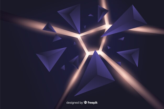 Fondo de explosión con luz en 3d