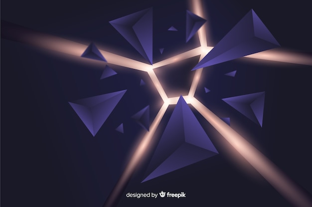 Fondo de explosión con luz en 3d