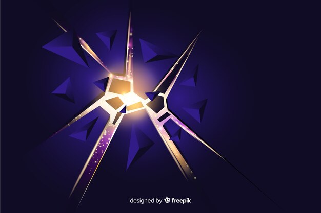 Fondo de explosión con luz en 3d