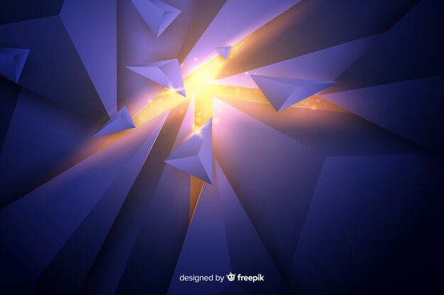 Fondo de explosión con luz en 3d