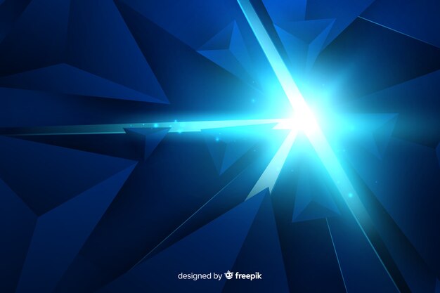Fondo de explosión con luz en 3d