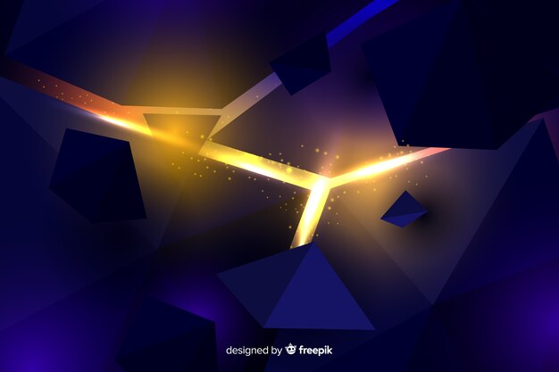 Fondo de explosión con luz en 3d