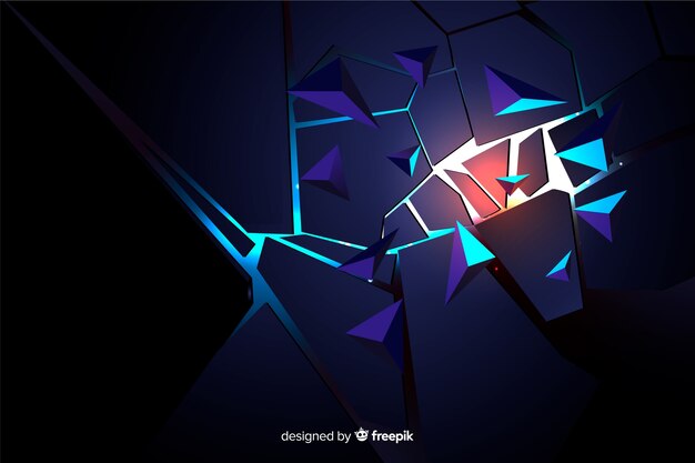 Fondo de explosión con luz en 3d