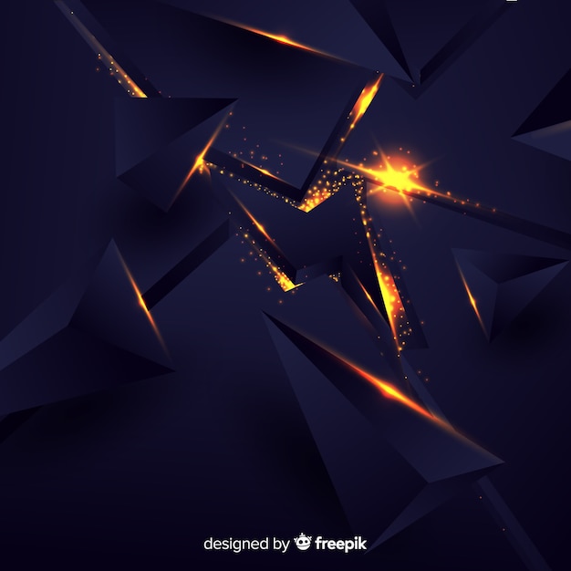 Fondo de explosión con luz en 3d