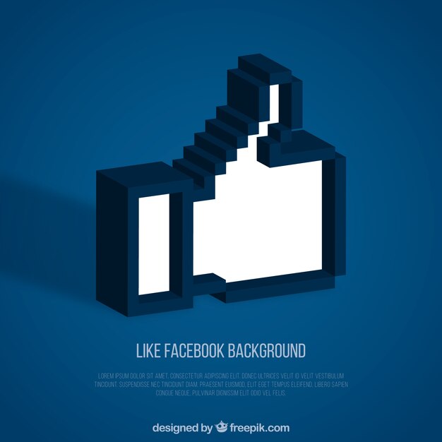 Fondo de facebook con icono de me gusta