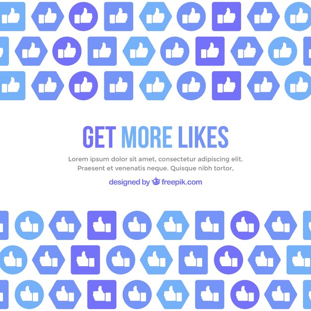 Fondo de facebook con icono de me gusta