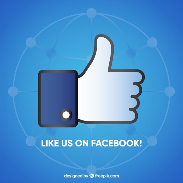 Fondo de facebook con icono de me gusta