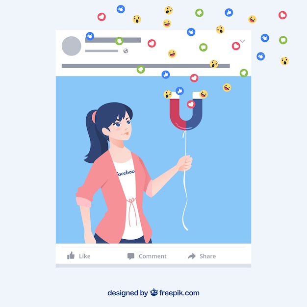 Vector gratuito fondo de facebook influencer