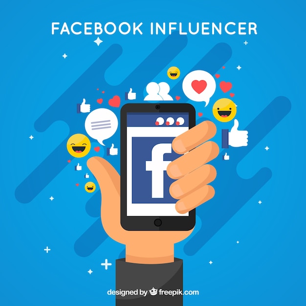 Vector gratuito fondo de facebook influencer