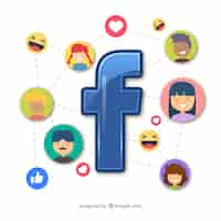 Vector gratuito fondo de facebook influencer