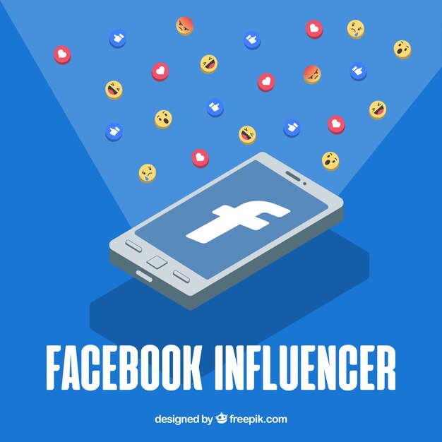 Vector gratuito fondo de facebook influencer