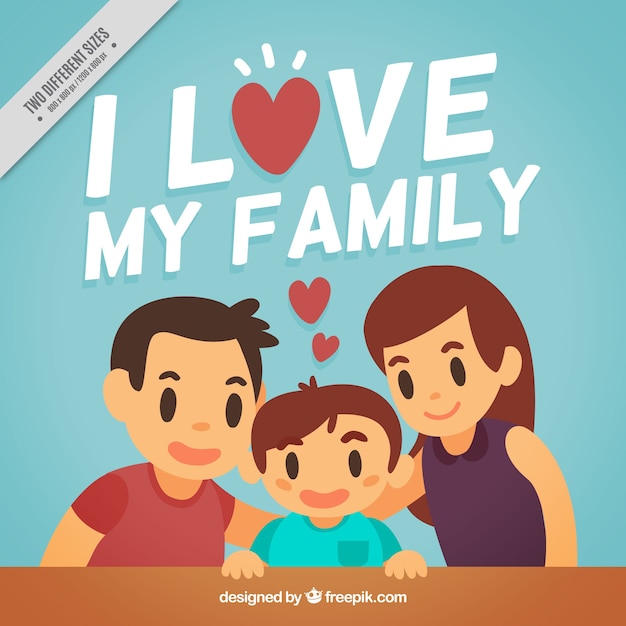 Vector gratuito fondo de familia adorable unida