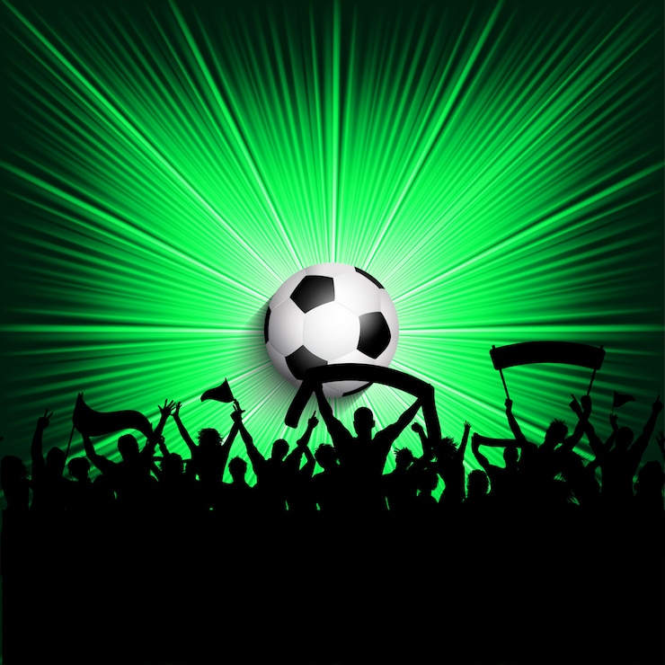 Vector gratuito fondo de los fanáticos del fútbol