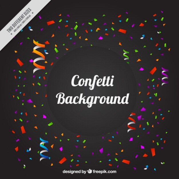 Fondo fantástico con confeti de colores