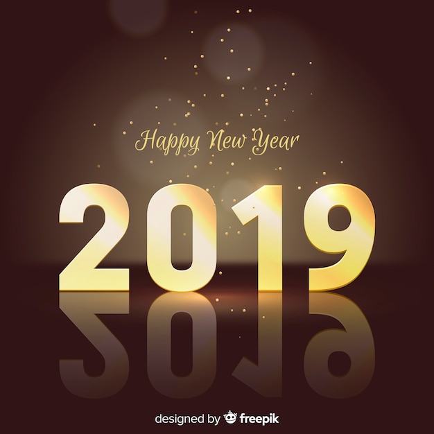 Vector gratuito fondo de feliz año nuevo 2019