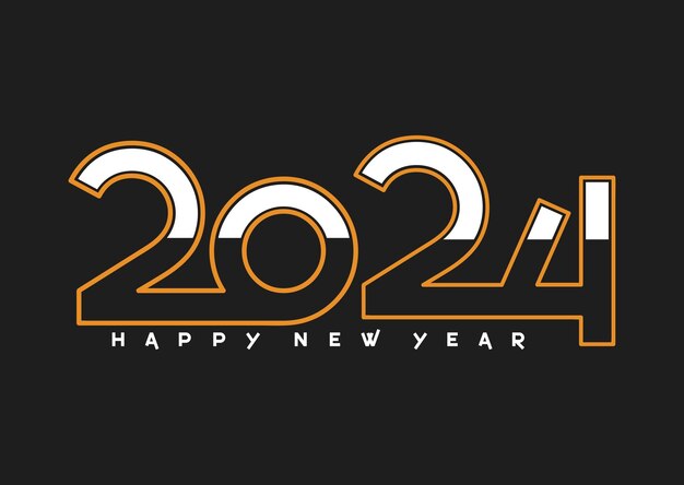 Fondo de feliz año nuevo con un diseño de números abstractos