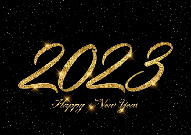 Fondo de feliz año nuevo dorado brillante