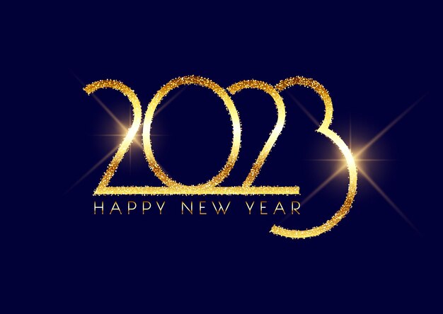 Fondo de feliz año nuevo dorado brillante