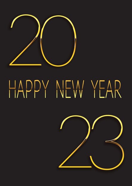 Fondo de feliz año nuevo dorado y negro