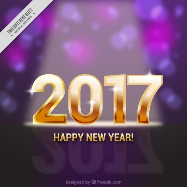 Fondo de feliz año nuevo con efecto borroso