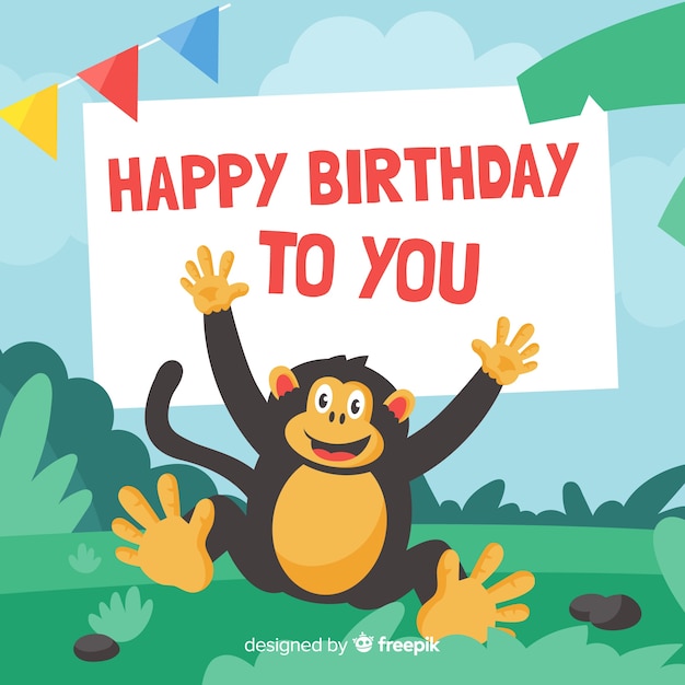 Fondo feliz cumpleaños dibujado a mano estilo