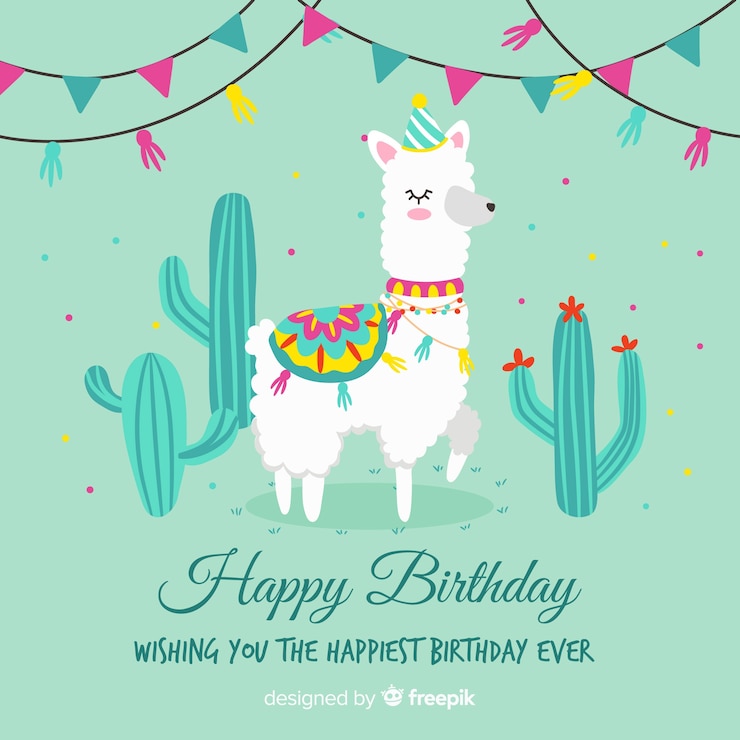 Vector gratuito fondo feliz cumpleaños dibujado a mano estilo