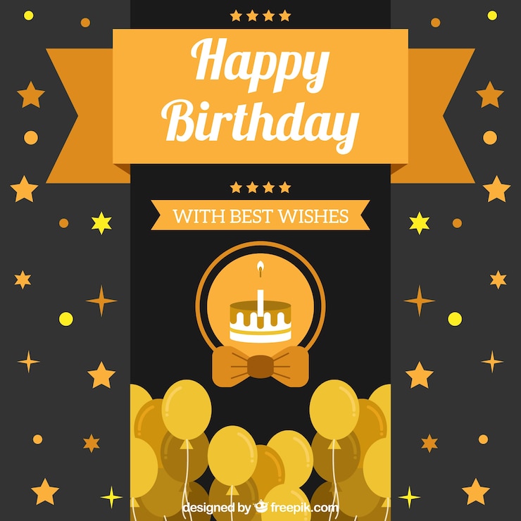 Vector gratuito fondo feliz cumpleaños con globos y pastel
