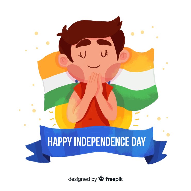 Vector gratuito fondo de feliz día de la independencia india