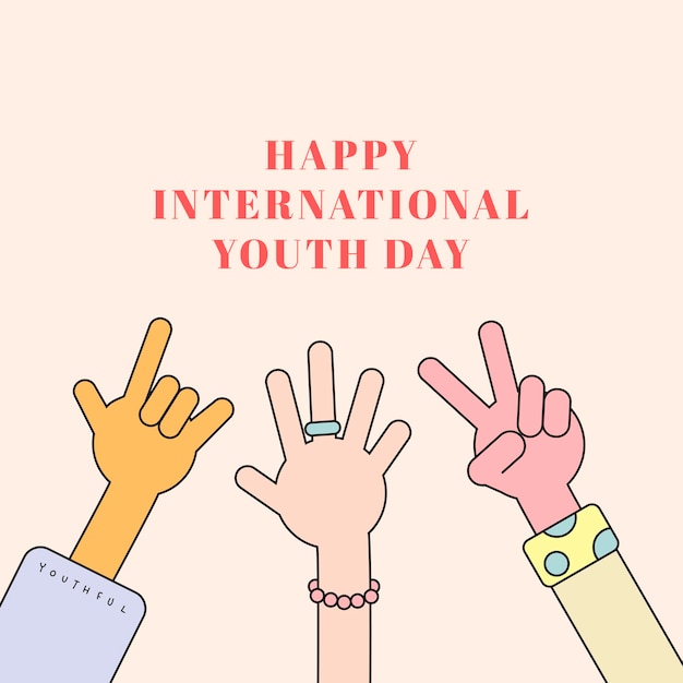 Fondo feliz día internacional de la juventud