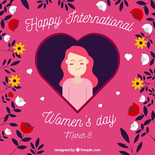 Vector gratuito fondo feliz día internacional de la mujer