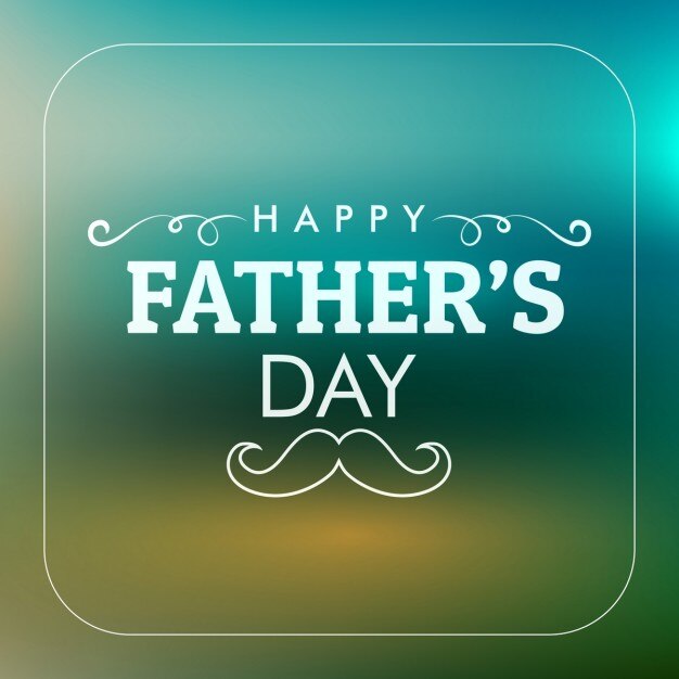 Vector gratuito fondo de feliz día del padre desenfocado