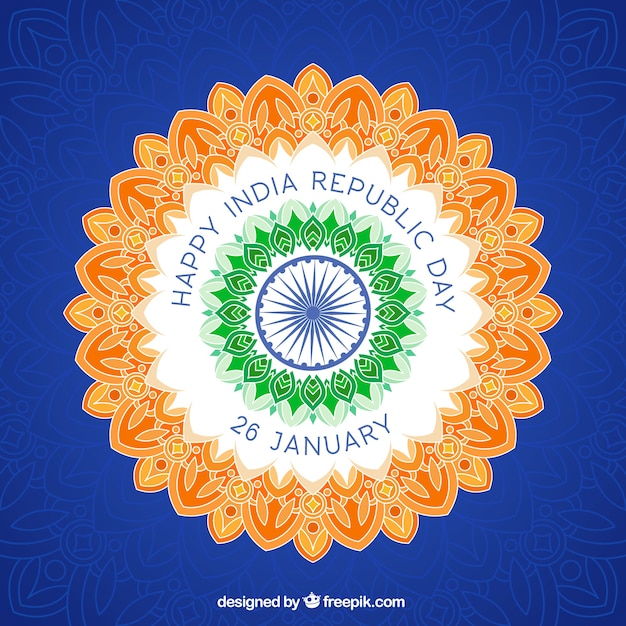 Vector gratuito fondo de feliz día de la república india