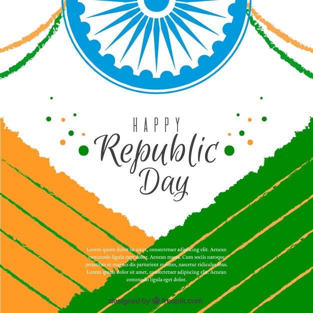 Fondo de feliz día de la república india