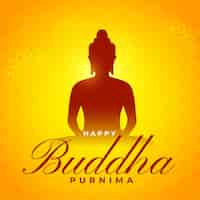 Vector gratuito fondo feliz del festival buddha purnima para una apariencia cultural y espiritual